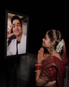 Top 10 Songs Released in October 2024 The State digest Woman in bridal lehenga performs Karwa Chauth for Ranveer Allahbadia in a viral Instagram video, expressing love beyond time and space.