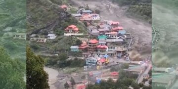 Flash floods devastate Uttarakhand's Dharali village after a cloudburst. Rescue teams rush to find missing as water submerges homes and temples.
