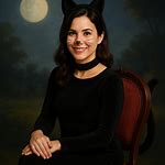 me at 22 in a AI generated cat costume